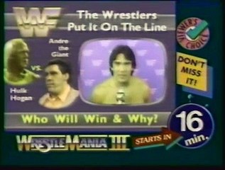 WWF WrestleMania 3 Countdown Pre-Show: March 29, 1987