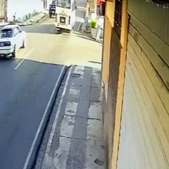 Así fue accidente de tránsito ocurrido en primera avenida de Comayagüela