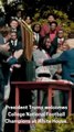 President Trump welcomes College National Football Champions at White House.