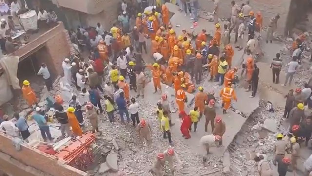 4 dead, dozens feared trapped in Delhi building collapse