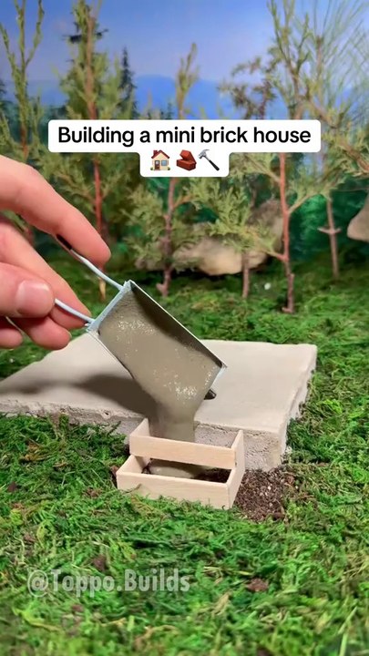 Mini Brick House Construction | Tiny Bricks DIY Model