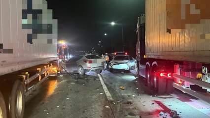 경부고속도로서 다중 추돌사고...2명 중상·4명 경상 / YTN