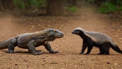 Intense Fight.!! Who Would Win Honey Badger or Komodo Dragon - Classy Creativity
