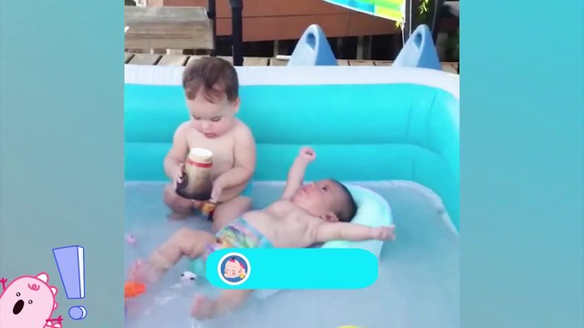 Funny Babies Playing With Water || Baby Outdoor Videos