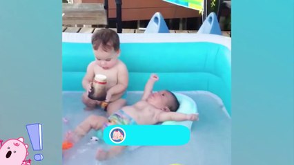Funny Babies Playing With Water || Baby Outdoor Videos
