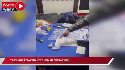 Taksim'de kıraathaneye kumar operasyonu; uyuşturucu paketlerken yakalandılar