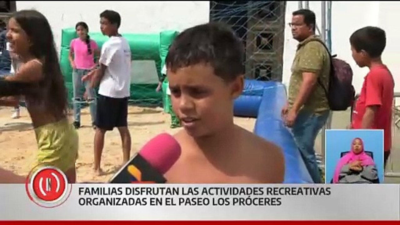 Niños y niñas disfrutan de actividades recreativas en Los Próceres durante Semana Santa