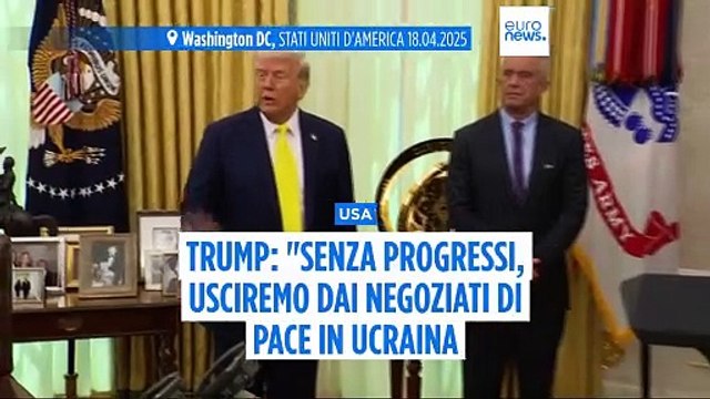 Trump: senza progressi sui colloqui di pace in Ucraina ci sfiliamo