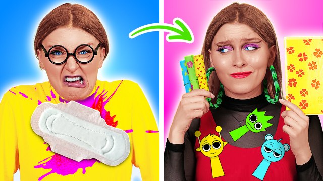 SPICE UP YOUR SCHOOL UNIFORM || Fantastic Makeover! Rich vs. Broke Glow-Up Hacks by 123 GO SCHOOL
