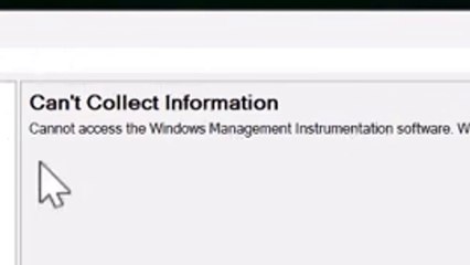 Solved - System information can't collect information