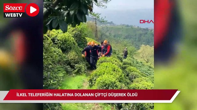 İlkel teleferiğin halatına dolanan çiftçi düşerek öldü