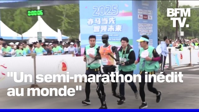 Le premier semi-marathon de robots humanoïdes s'est élancé ce samedi à Pékin en Chine