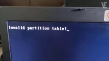 How do I fix Invalid partition table "Dell , hp , lenovo ..."
