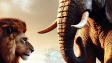 Unbelievable Showdown: Lion vs. Giant Elephant! Who Will Win? 🐘💥