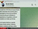 Presidente Maduro: 19 de abril de 1810, el inicio de una historia heroica de lucha por la libertad