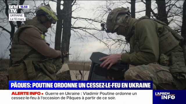Vladimir Poutine ordonne un cessez-le-feu en Ukraine à l'occasion de Pâques à partir de 17H00
