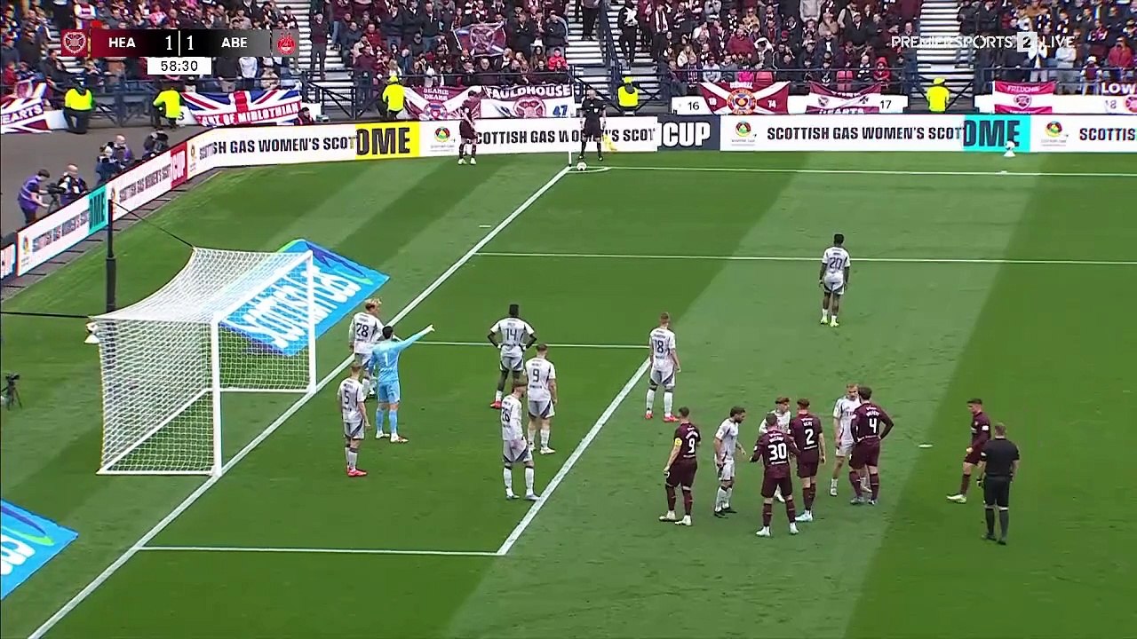 Hearts Vs Aberdeen 2 half Scottish Cup Semi Final Premier Sports