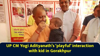 UP CM Yogi Adityanath’s ‘playful’ interaction with kids in Gorakhpur