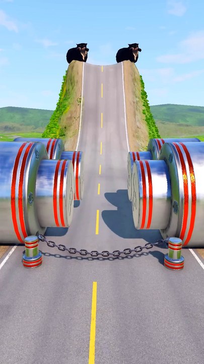Cars & Buses vs Hydraulic Crushers - BeamNG.Drive