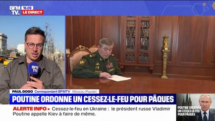 Vladimir Poutine ordonne un cessez-le-feu en Ukraine jusqu'à lundi à l'occasion de Pâques