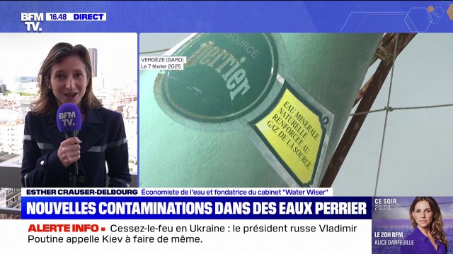 Contaminations dans des eaux Perrier: L'eau minérale en bouteille qui est vendue en France subit beaucoup de contrôles , rappelle Esther Crauser-Delbourg, économiste de l'eau