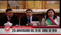 Autoridades presiden acto conmemorativo a los 215 años de la Proclamación de Ia Independencia