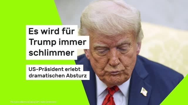 Es wird für Donald Trump immer schlimmer: US-Präsident erlebt dramatischen Absturz