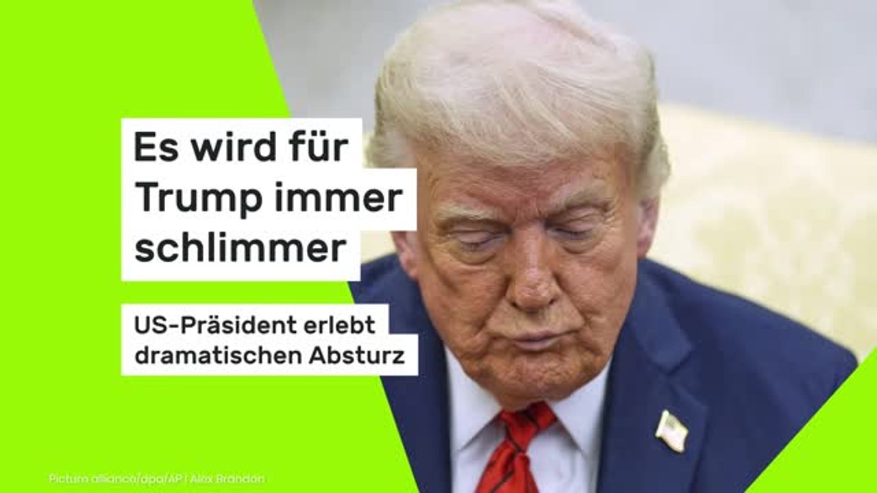 Es wird für Donald Trump immer schlimmer: US-Präsident erlebt dramatischen Absturz