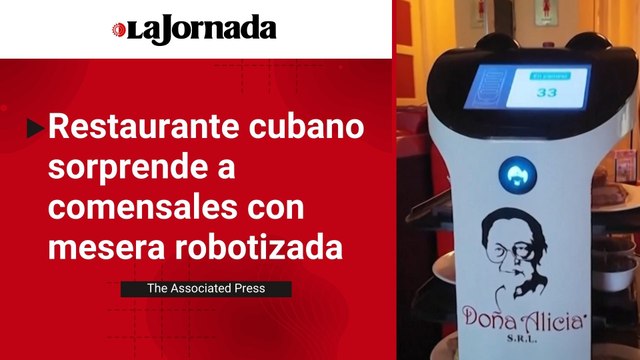 Restaurante cubano sorprende a comensales con mesera robotizada