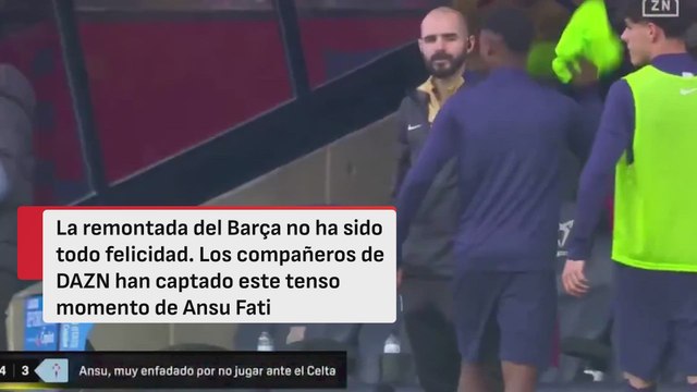 Ansu Fati pierde los papeles y deja esta esta furiosa imagen en el banquillo