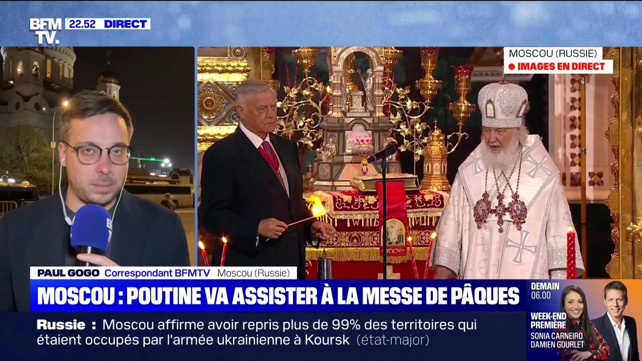 Vladimir Poutine va assister à la messe de Pâques à Moscou