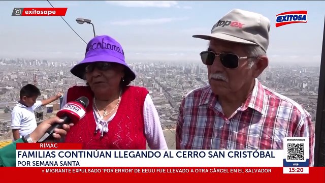 Semana Santa: Pareja de abuelitos que lleva más de 45 años juntos llega a cima del cerro San Cristóbal