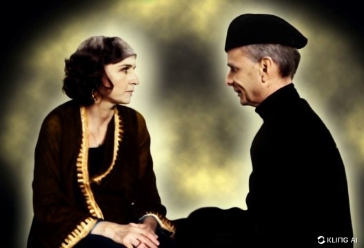 Fatima Jinnah and Muhammad Ali Jinnah Laughing Together