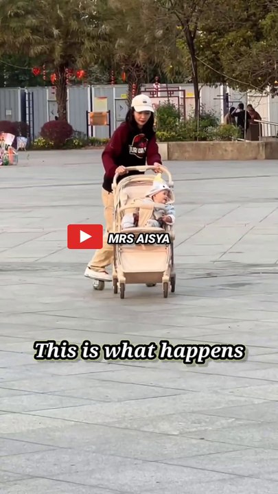 This woman takes care of her baby in a unique way