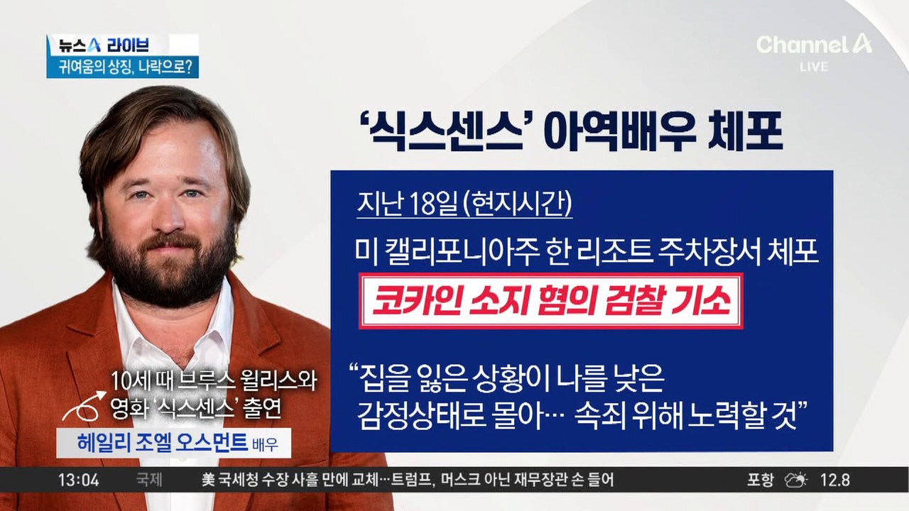 ‘식스센스’ 아역 배우, 충격적 근황…마약 소지 혐의로 체포