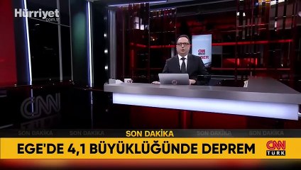 Ege Denizi'nde 4.1 büyüklüğünde deprem
