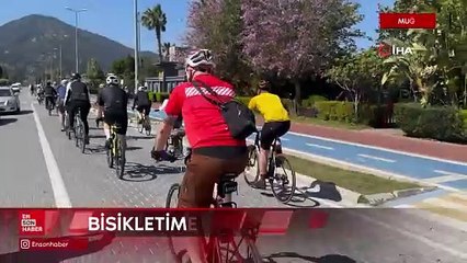 Fethiye’de bisiklet topluluğu hayatını kaybeden Alkan için pedal çevirdi