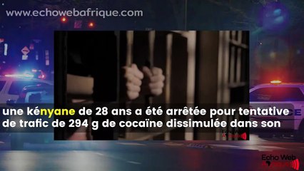 Insolite : Une Kenyane arrêtée avec 294 g de cocaïne cachés dans son appareil génital