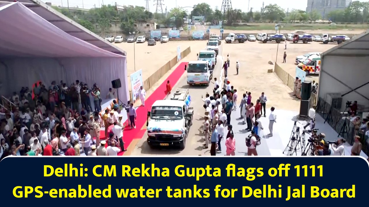 Delhi: CM Rekha Gupta flags off 1111 GPS-enabled water tanks for Delhi Jal Board