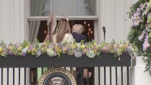 Donald and Melania Trump make stirring entrance at 2025 White House Easter Egg Roll