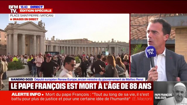 Mort du pape François: C'est un pape qui a voulu être global , estime Sandro Gozi, député européen Renew Europe