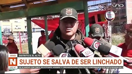 EL ALTO: DELINCUENTE SE SALVA DE SER LINCHADO