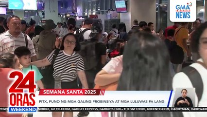 24 Oras Weekend: (Part 1) Mailap na suspek naaresto sa simbahan; Bantay-trapiko sa NLEX at SLEX; Mga pasahero sa PITX; atbp.