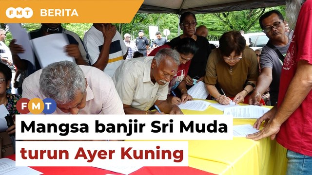 Mangsa banjir Sri Muda turun ke Ayer Kuning jumpa MB