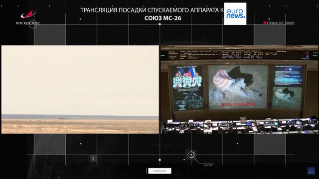 Retour sur Terre à bord d'un Soyouz de deux cosmonautes russes et d’un astronaute américain