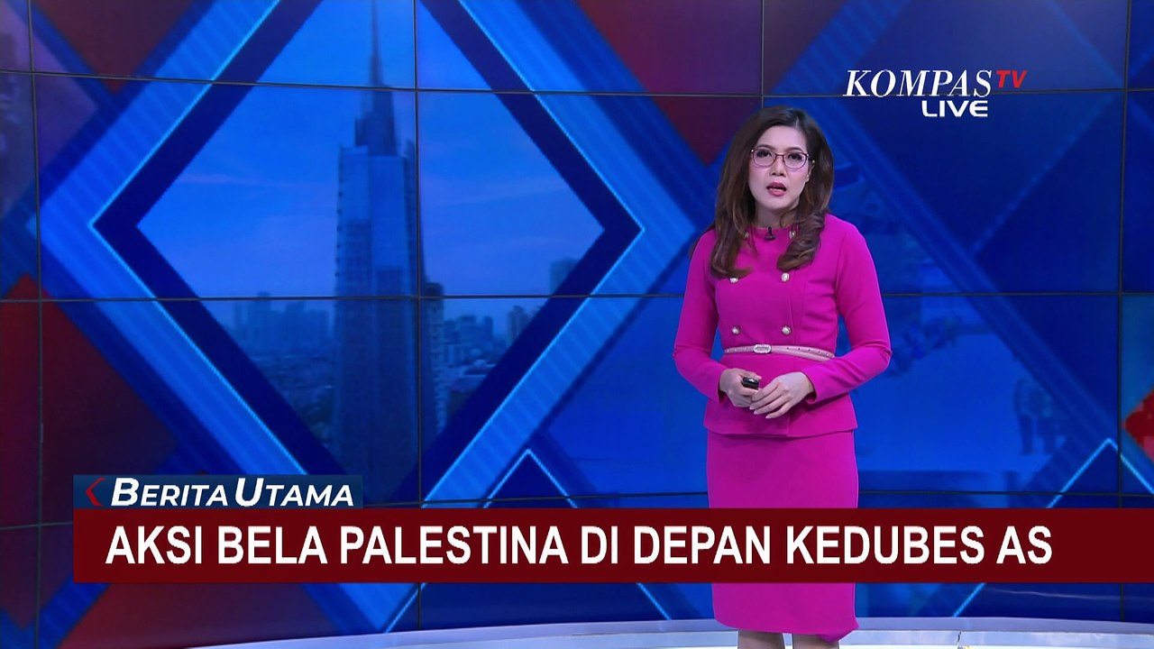 Massa Gelar Aksi Bela Palestina di Kedubes AS, Desak Penghentian Serangan di Gaza