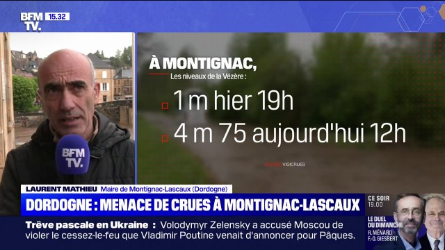Crues à Montignac-Lascaux: le maire indique avoir déclenché une cellule de crise à partir de 16 heures