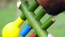 DIY Bamboo Creations with three Clour Balloone #Bamboo #Bambooart