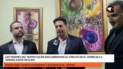 Los Tenores del Teatro Colón deslumbraron al público en el cierre de la Semana Santa en Alem