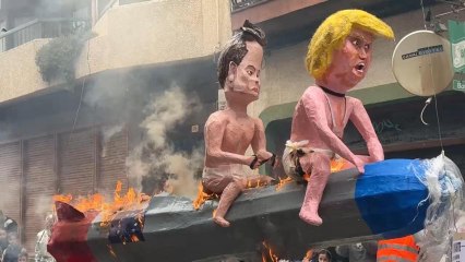 La quema de los 'Judas' en Alfaro (La Rioja).